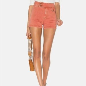 Free People Size 27 Copper Sammi Retro Shorts